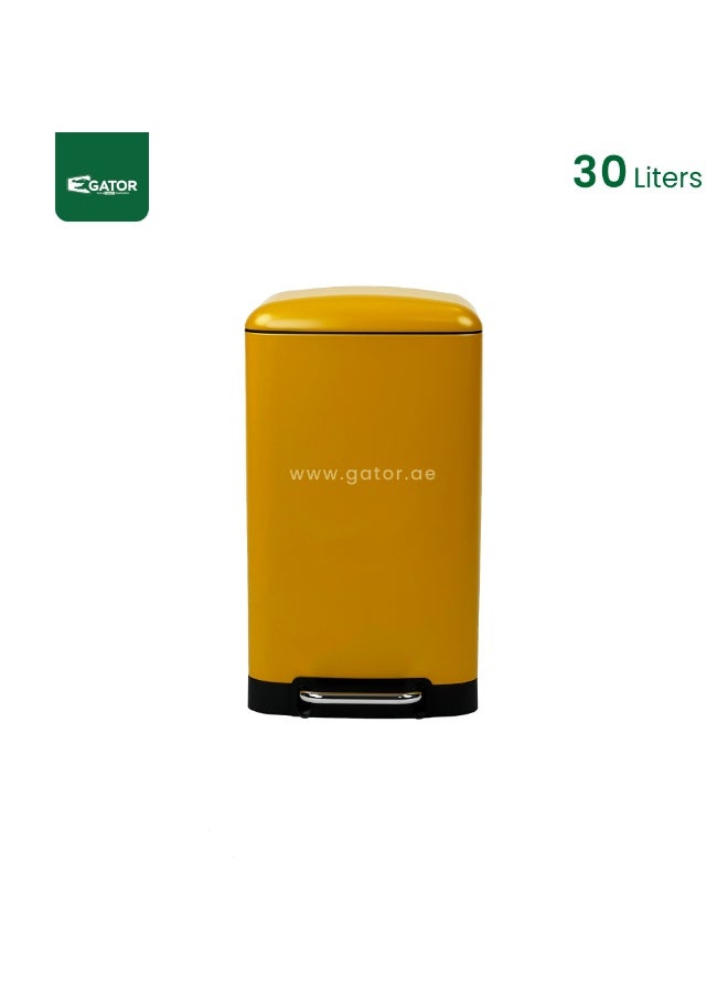 جاتور سلة نفايات بدواسة من جاتور – 30 لتر فولاذ مطلي بالبودرة - Image 3